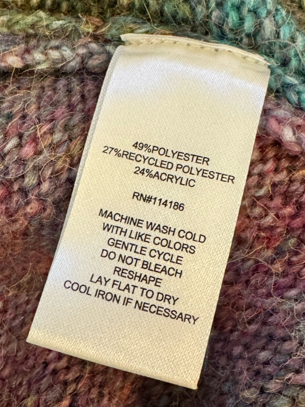 Retrology Multicolor Open-Front Knit Cardigan- size M - Picture 9 of 13